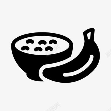 香蕉碗婴儿食品图标
