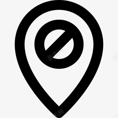 禁止位置gps地图和导航图标