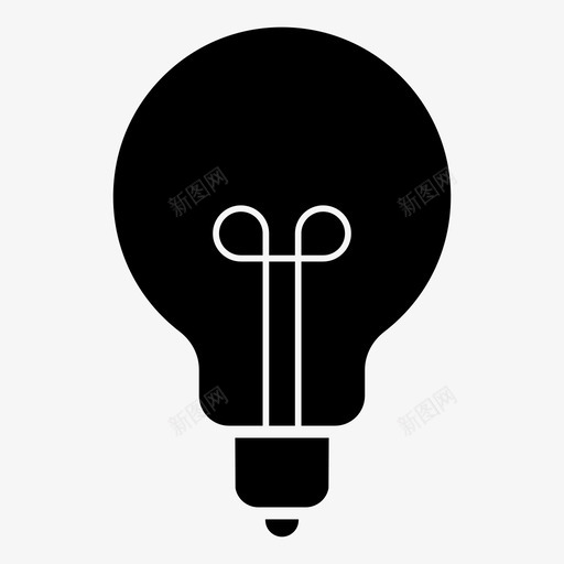 灯泡创意创新svg_新图网 https://ixintu.com 灯泡 创意 创新 新光 发光 光电子 电器 字形 矢量 矢量图 图标