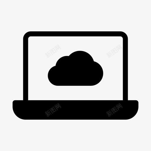 云笔记本数据库在线svg_新图网 https://ixintu.com 笔记本 数据库 在线 存储 云计算 字形