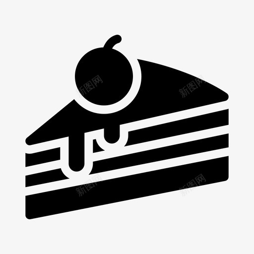 蛋糕圣诞节美味svg_新图网 https://ixintu.com 圣诞节 蛋糕 美味 派对 甜食 字形