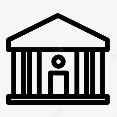 银行建筑文化图标