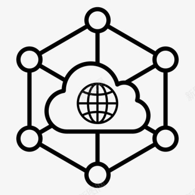 物联网全球商务全球社区图标