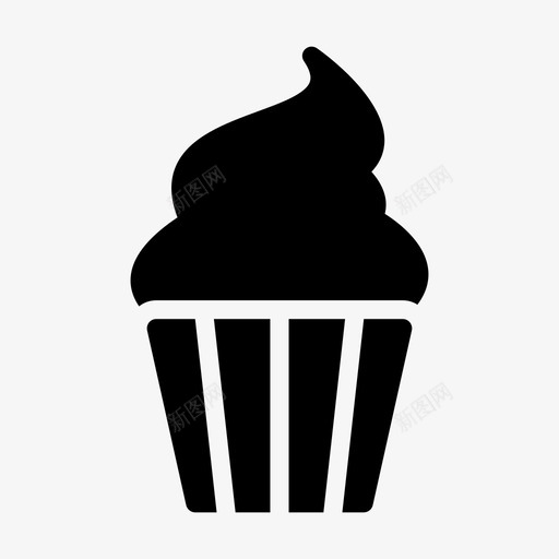 纸杯蛋糕面包店松饼svg_新图网 https://ixintu.com 甜品 纸杯 蛋糕 面包店 松饼派 巧克力 字形