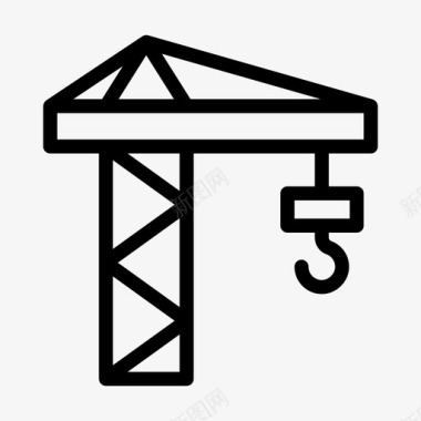 升降机吊钩建筑施工图标