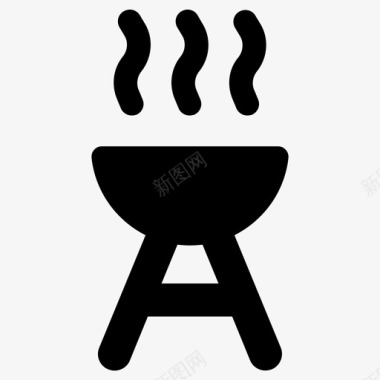 烧烤烹饪夏季图标