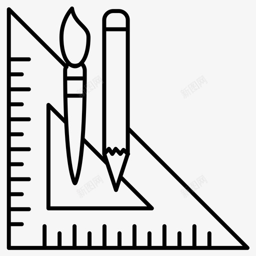 几何铅笔比例尺svg_新图网 https://ixintu.com 几何 铅笔 比例尺 设计 设计工 工具 常规 线条