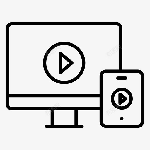 响应界面响应设计用户界面svg_新图网 https://ixintu.com 响应 界面 网站 设计 用户界面 视频 搜索引擎 优化 网页 轮廓 图标