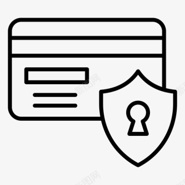 支付保护卡保护安全支付图标