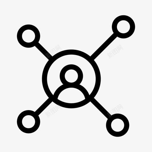 用户网络连接营销svg_新图网 https://ixintu.com 网络 用户 营销 搜索引擎 优化 连接 共享 数字 字形