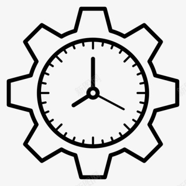 时间管理生产力时间维护图标