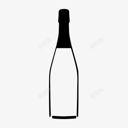 香槟酒瓶子svg_新图网 https://ixintu.com 香槟 香槟酒 酒瓶子 新年 酒瓶