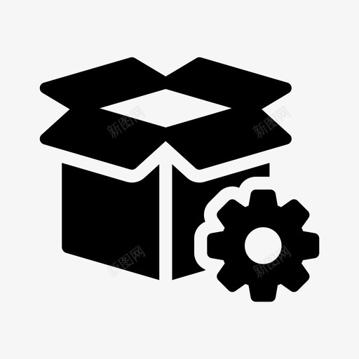 框设置电子商务打开svg_新图网 https://ixintu.com 设置 电子商务 打开 包裹 字形