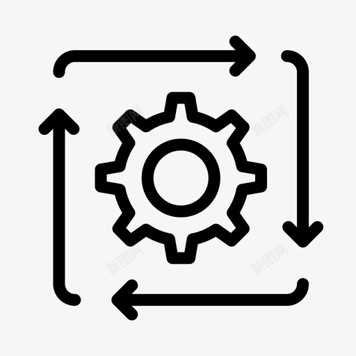 设置重新加载自定义开发svg_新图网 https://ixintu.com 设置 重新 加载 自定义 开发 齿轮 线图 图示