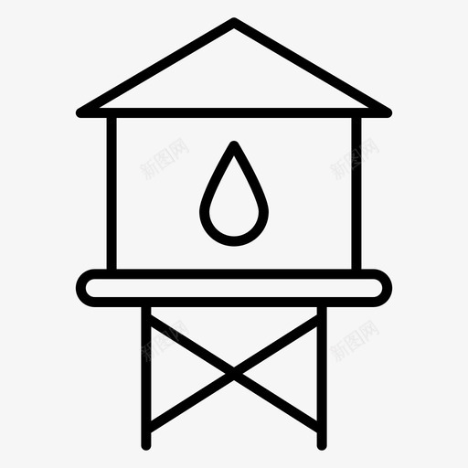 水箱蓄水池蓄水svg_新图网 https://ixintu.com 水箱 蓄水池 蓄水 水处理 架空 室内 建筑 矢量 矢量图 图标