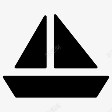 船帆船海上图标