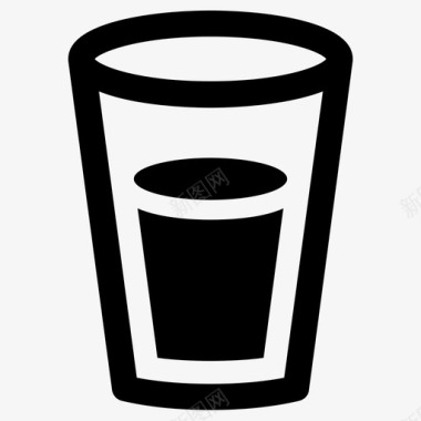 玻璃饮料饮用玻璃杯图标