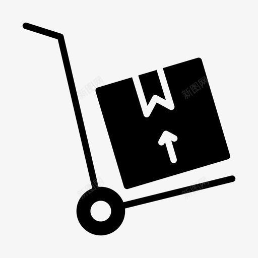送货箱子纸箱svg_新图网 https://ixintu.com 送货 箱子 纸箱 包裹 手推车 购物 电子商务 字形
