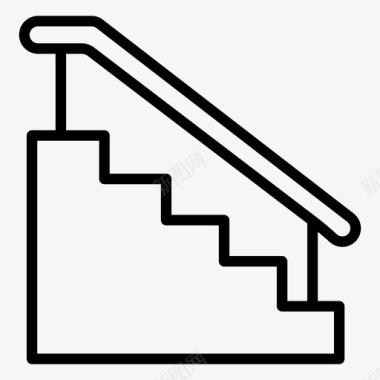 梯子建筑构造图标