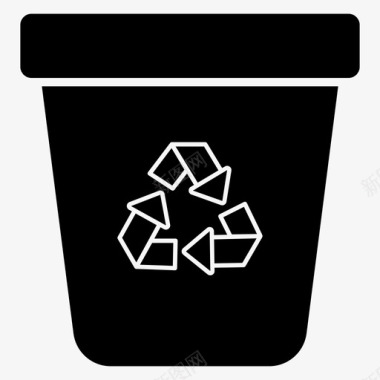 垃圾箱生态环境回收站图标