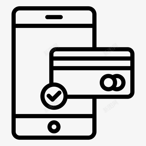 移动购物数字支付移动支付svg_新图网 https://ixintu.com 移动 购物 支付 数字 应用 商业 向量 图标