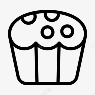 松饼蛋糕杯子图标