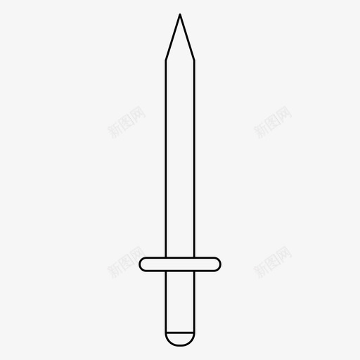 剑战刀svg_新图网 https://ixintu.com 战刀 战剑 武器 细线
