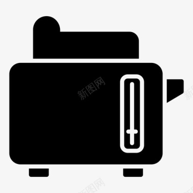 面包烤面包机电器厨房用具图标