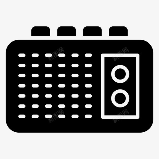 复古音乐播放器录音机录音机图标svg_新图网 https://ixintu.com 录音机 复古 音乐 播放器 图标