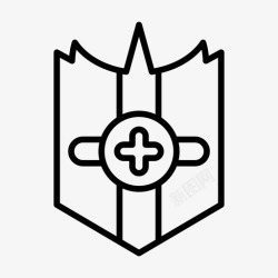 卫士徽章护盾徽章卫士高清图片