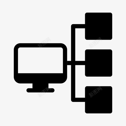 计算机网络连接lcdsvg_新图网 https://ixintu.com 计算机网络 连接 屏幕 商务 办公 字形