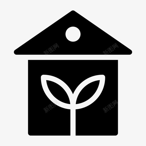 房屋能源生态绿色svg_新图网 https://ixintu.com 房屋 能源 生态 绿色家园 建筑 线雕文