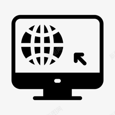 液晶屏在线浏览器互联网聊天和社交网络a线字形图标