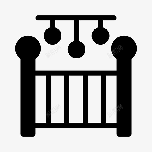 摇篮床婴儿婴儿车svg_新图网 https://ixintu.com 摇篮 婴儿 玩具 婴儿车 字形