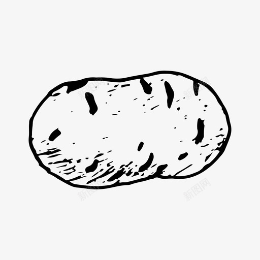 土豆食物根svg_新图网 https://ixintu.com 土豆 食物 素描 蔬菜 手绘