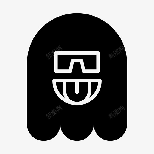 鬼厚脸皮表情符号svg_新图网 https://ixintu.com 表情 厚脸皮 符号 吓人 舌头 实心