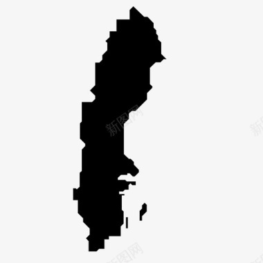 瑞典地图斯堪的纳维亚图标