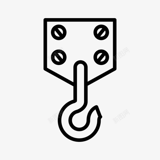 起重机设备吊钩svg_新图网 https://ixintu.com 起重机 吊钩 设备 工具