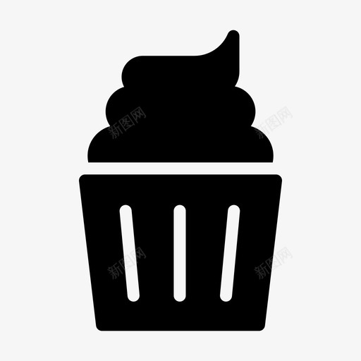 纸杯蛋糕面包房美味svg_新图网 https://ixintu.com 蛋糕 纸杯 面包房 美味 松饼 甜点 字形