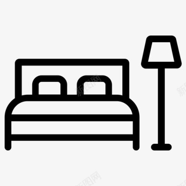 卧室休息睡觉图标