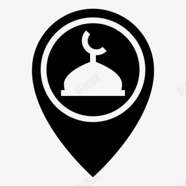 清真寺位置地图图标