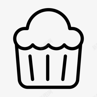 松饼纸杯蛋糕美味图标