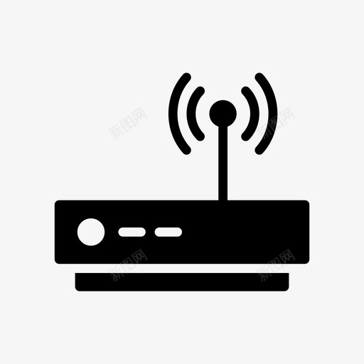 wifi路由器宽带互联网svg_新图网 https://ixintu.com 路由器 宽带 互联网 无线 轮廓 字形