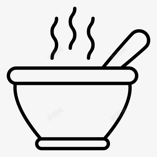 汤碗食物食物碗svg_新图网 https://ixintu.com 食物 汤碗汤 健康饮食 饮料 向量 图标