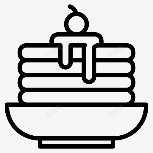 薄饼美味甜点svg_新图网 https://ixintu.com 甜点 薄饼 美味 糕点 食物 字形