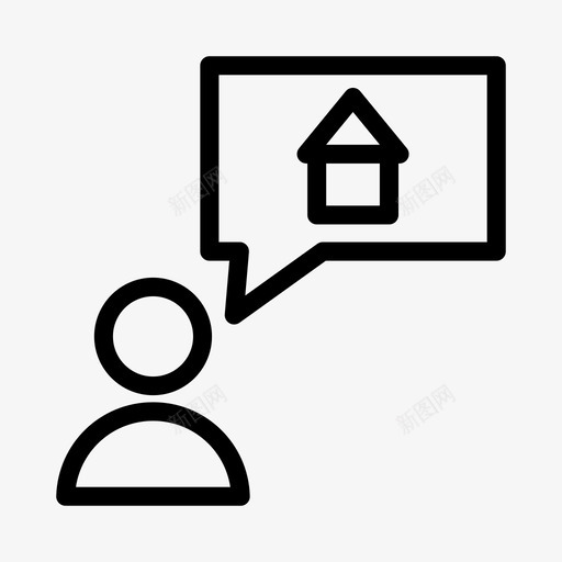 用户主页头像房子svg_新图网 https://ixintu.com 用户 主页 不动产 头像 房子 财产 字形