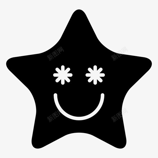 眨眼表情符号微笑svg_新图网 https://ixintu.com 表情 符号 星星 眨眼 微笑 实心