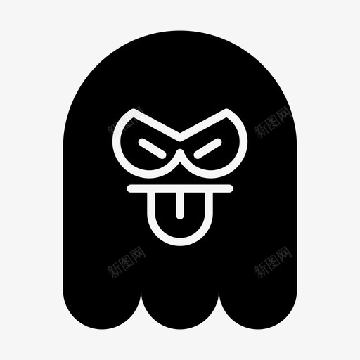 幽灵愤怒表情符号svg_新图网 https://ixintu.com 表情 幽灵 符号 愤怒 舌头 实心