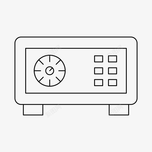 保险库储物柜保险箱svg_新图网 https://ixintu.com 保险箱 保险 库储 物柜 保安 仓库 细线