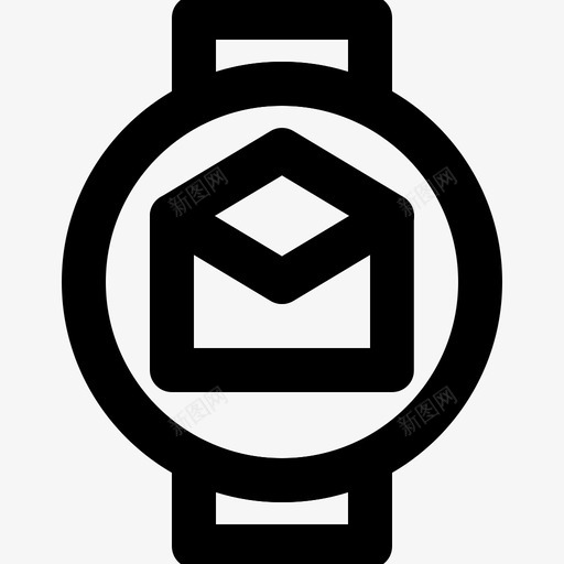 智能手表邮件开放式svg_新图网 https://ixintu.com 智能 手表 邮件 开放式 计算机 设备 电子设备 加粗 粗线条